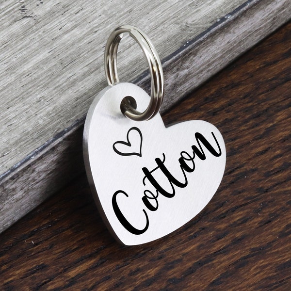 Dog Tag, Dog Name Tag,  Engraved Dog Tag, Cat Tag, Dog Tag Personalized, Custom Dog Tag, Personalized Dog Tag, Dog ID Tag, Heart Dog Tag