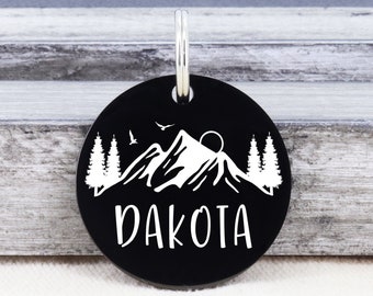 Dog Tags for Dogs Personalized, Personalized Dog Tag, Dog Tag, Custom Dog Tag, Engraved Dog Tag, Outdoor Dog ID Tag, Adventure Dog Name Tag
