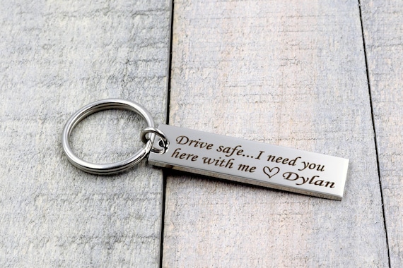 Drive Safe Keychain-custom Initial Drive Safe Keychain-gift for New  Driver-custom Gift for Kids-drive Safe Keychain for Biyfriend/girlfriend 