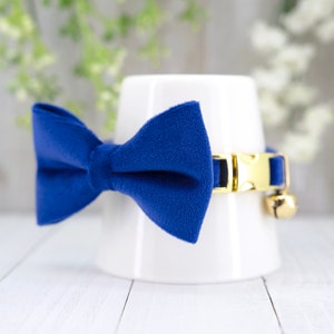 Cat Velvet Collar with Bow Tie Personalized Cat Tag Optional with Free Jingle Bell, Small Dog Collar, Christmas Gift for Cat