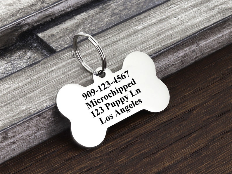 Dog Tag, Dog ID Tag, Custom Dog Tag, Personalized Dog Tag, Dog Tag for Dogs, Bone Dog Tag, Pet ID Tag, Dog Tag Collar, Customized Dog Tag image 2