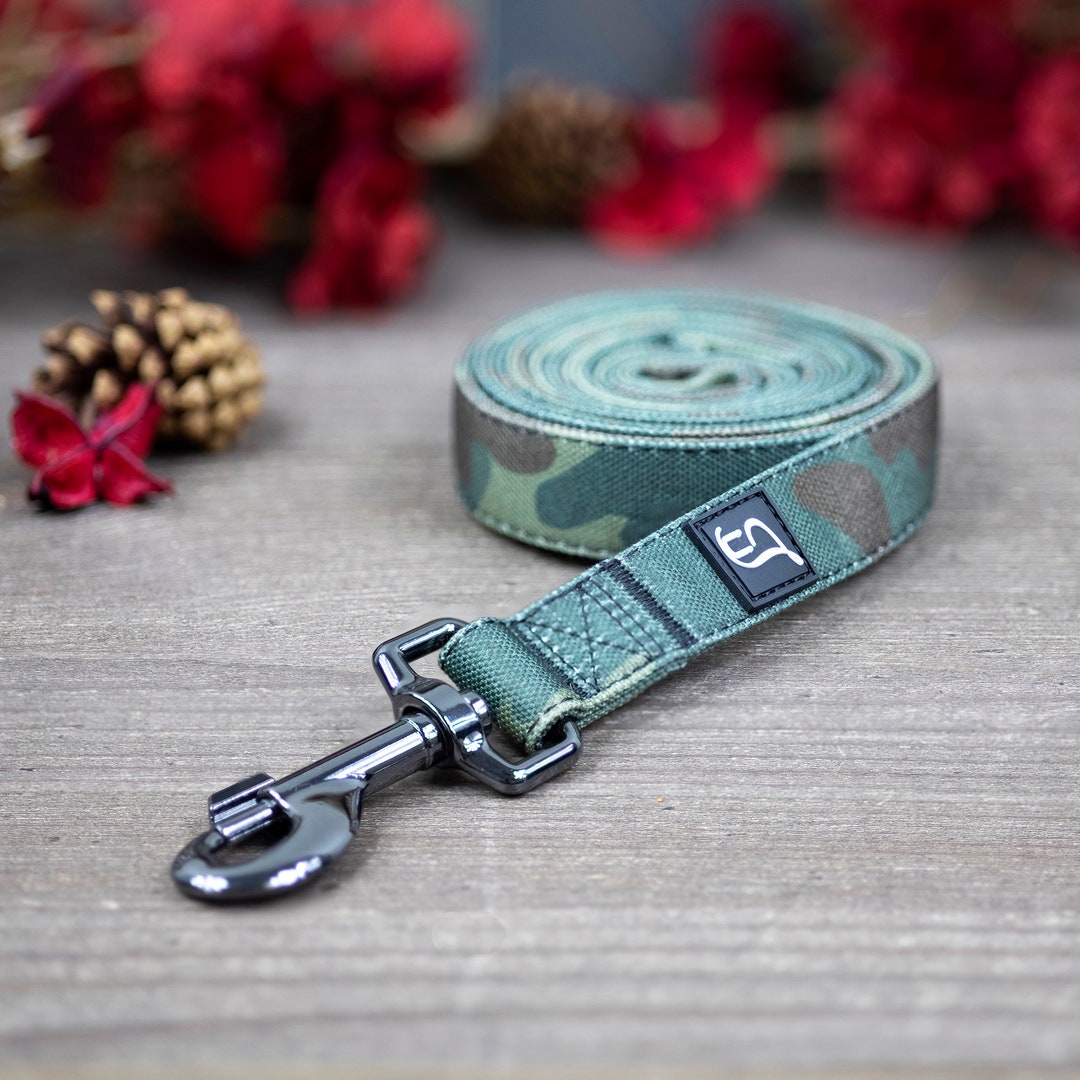 Camouflage Wide Dog Leash 1 Inch, 6 Feet Dog Leash With Heavy Duty