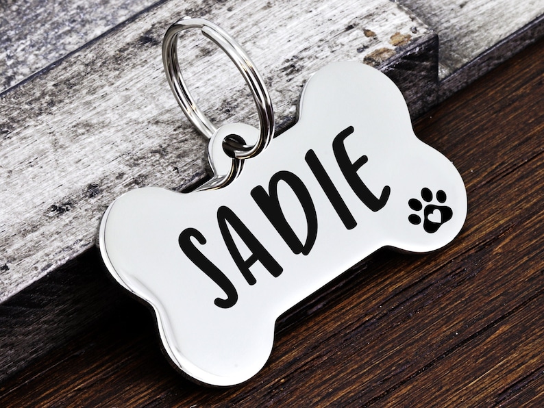 Dog Tag, Dog ID Tag, Custom Dog Tag, Personalized Dog Tag, Dog Tag for Dogs, Bone Dog Tag, Pet ID Tag, Dog Tag Collar, Customized Dog Tag image 1