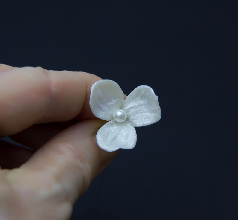 Pearl flower beads for jewelry making Set 3 pcs Floral Etsy