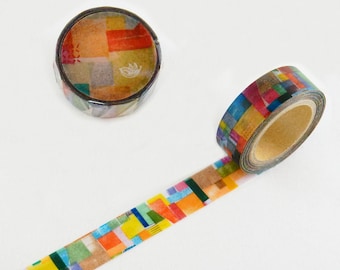 Round Top Little Path x Chamil Garden 2nd Series Rainbow Washi Tape | Japanese Masking Tape, Cute Craft Supplies