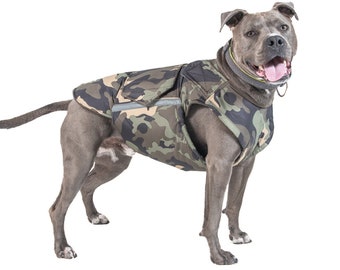 Staffordshire Terrier Extra Warm Winter Dog Coat - Warm Dog Jacket - Custom Dog Raincoat - Waterproof  Coat - Custom made - MADE TO ORDER