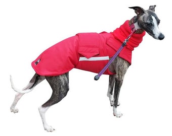 Extra Warm Winter Dog Coat - Dog Jacket with snood + underbelly protection - Black Dog Coat - Waterproof jacket - Custom made for your dog
