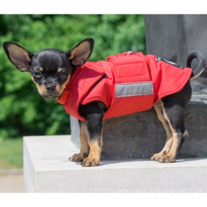 Dog Jacket for Chihuahuas Extra warm Dog coat with underbelly protection Custom Dog Clothes Waterproof / Fleece Coat Custom made image 1