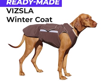 Fertiger Vizsla Wintermantel - Vizsla Jacke - Wasserdichte Außenseite mit Fleecefutter