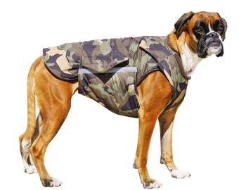 Boxer Extra Warm Winter Dog Coat - Large Dog Jacket - Custom made Dog Winter Coat - Waterproof / Fleece - Custom made for your dog