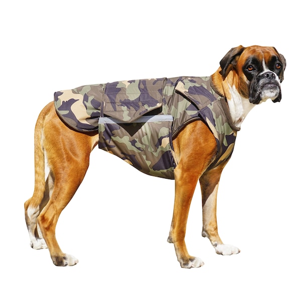 Boxer Extra Warm Winter Dog Coat - Large Dog Jacket - Custom made Dog Winter Coat - Waterproof / Fleece - Custom made for your dog