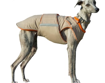 Whippet Extra Warm Winter Dog Coat - Dog Jacket with underbelly protection - Whippet Dog Coat - Waterproof jacket - Custom made for your dog