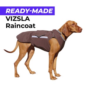 Ready-made Vizsla Raincoat - Vizsla Jacket - Waterproof outer with canvas lining
