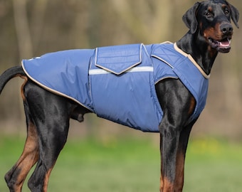 Doberman Extra Warm Winter Dog Coat, Waterproof and Insulated, 3-layer jacket