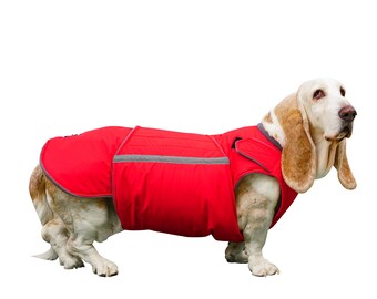 Basset Hound Extra Warm Winter Dog Coat - Dog Jacket - Custom Dog Coat - Waterproof / Fleece - Custom made for your dog