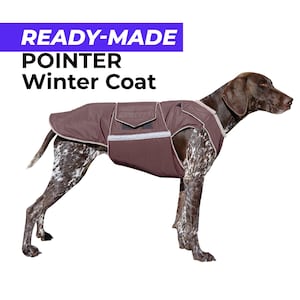 Ready-made German Pointer Winter Coat – waterproof outer and fleece lining