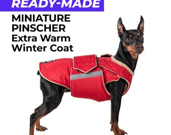 Ready-made Miniature Pinscher Extra Warm Winter Coat - Insulated Jacket for Miniature Pinschers
