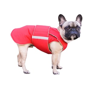 French Bulldog Winter Dog Coat - Extra Warm Dog Jacket - Insulated dog coat - Custom made for your dog