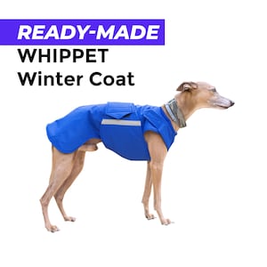 Ready-made Whippet Winter Coat - Whippet Jacket - Waterproof outer with fleece lining
