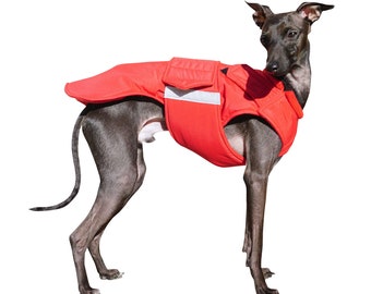 Italian Greyhound Extra Warm Winter Dog Coat - Dog Jacket with underbelly protection - Waterproof jacket - Custom made for your dog