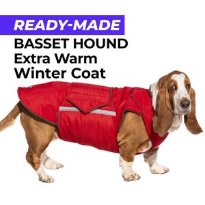 Kant-en-klare extra warme winterjas van Basset Hound