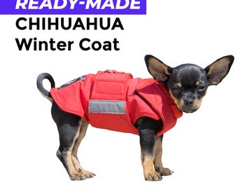 Gotowy zimowy płaszcz dla Chihuahua