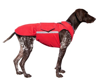 Pointer Winter Dog Coat - Dog Jacket with underbelly protection - Custom made Dog Raincoat - Waterproof / Fleece - Custom made for your dog
