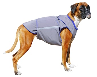 Boxer Dog Coat - Winter dog jacket - SoftShell outer with fleece lining - Custom made for your dog