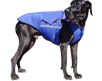 Great Dane Extra Warm Winter Dog Coat - Dog Jacket with underbelly protection - Custom made Dog Coat - Dog clothes - MADE TO ORDER
