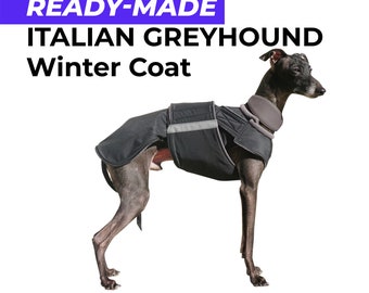 Ready-made Italian Greyhound Winter Coat - Italian Greyhound Jacket - Waterproof outer with fleece lining