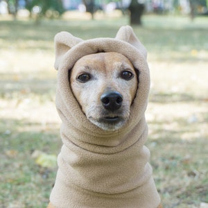 Winter dog snood with ears - fleece dog snood - dog hat / hood - MADE TO ORDER