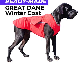 Ready-made Great Dane Winter Coat - Waterproof outer with fleece lining
