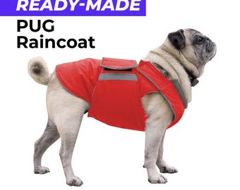Ready-made Pug Raincoat - Pug Waterproof Jacket