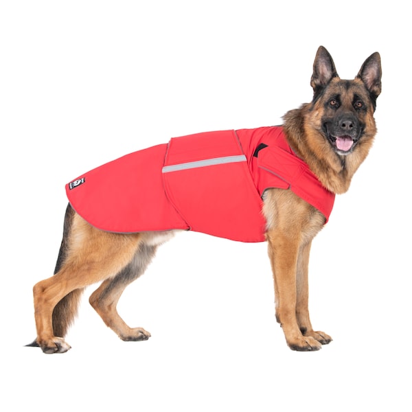 German Shepherd Raincoat with underbelly protection - Dog Raincoat - Waterproof dog clothes - Custom made for your dog