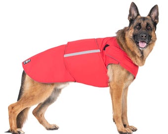 German Shepherd Winter Jacket with Belly Protection – Waterproof, Custom Made
