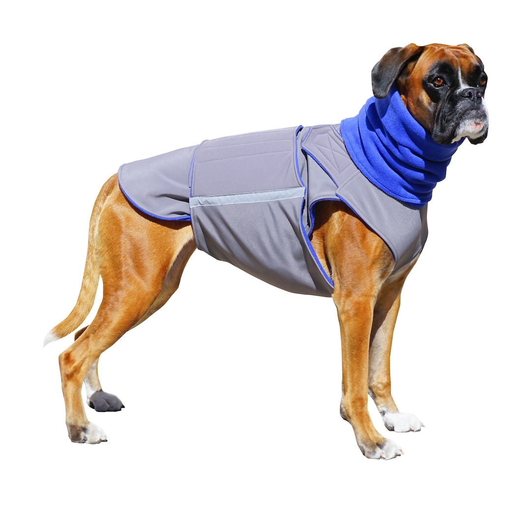Boxer Winter Dog Coat With Neck Warmer Dog Jacket Custom Made Dog