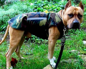Winter Dog Coat - Camo dog coat - Camouflage Warm Dog Jacket - Custom Dog Raincoat - Waterproof / Fleece Coat - Custom made - MADE TO ORDER