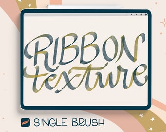 SINGLE Procreate Brush - Ribbon Texture Brush - Brush for iPad lettering, Illustration, Digital art brush iPad Pro