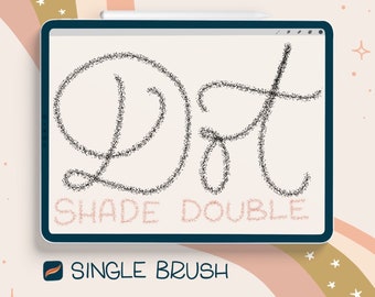 SINGLE Procreate Brush - Dot double shade - Brush for iPad lettering, Illustration, Digital art brush iPad Pro