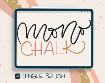 SINGLE Procreate Brush - Chalk Monoline - Brush for iPad lettering, Illustration, Digital art brush iPad Pro