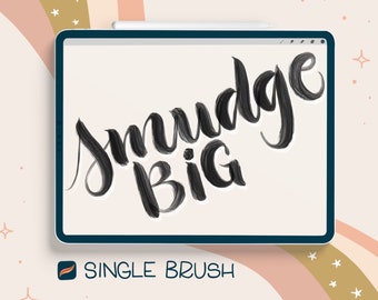 SINGLE Procreate Brush - Smudge big - Brush for iPad lettering, Illustration, Digital art brush iPad Pro