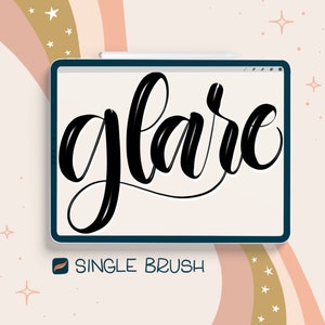 SINGLE Procreate Brush Glare Brush for iPad lettering, Illustration, Digital art brush iPad Pro image 1