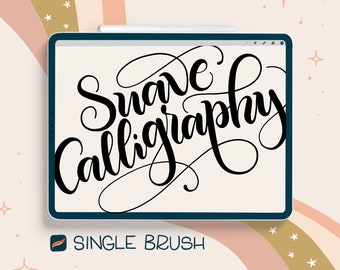 SINGLE Procreate Brush - Suave calligraphy - Brush for iPad lettering, Illustration, Digital art brush iPad Pro