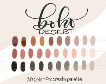 Boho Desert - PROCREATE COLOR PALETTE - iPad lettering, Illustration Color swatches, Digital art palette iPad Pro