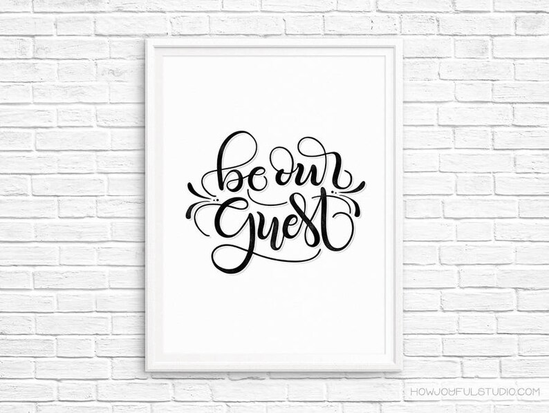 Be Our Guest Wedding Printable Reception Quote Decor Etsy