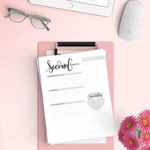 Pregnancy Journal 45 pages Letter size Printable Hand lettered details image 2