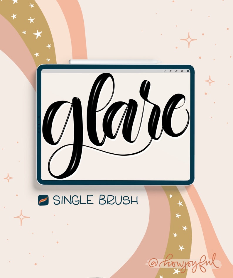 SINGLE Procreate Brush Glare Brush for iPad lettering, Illustration, Digital art brush iPad Pro image 1