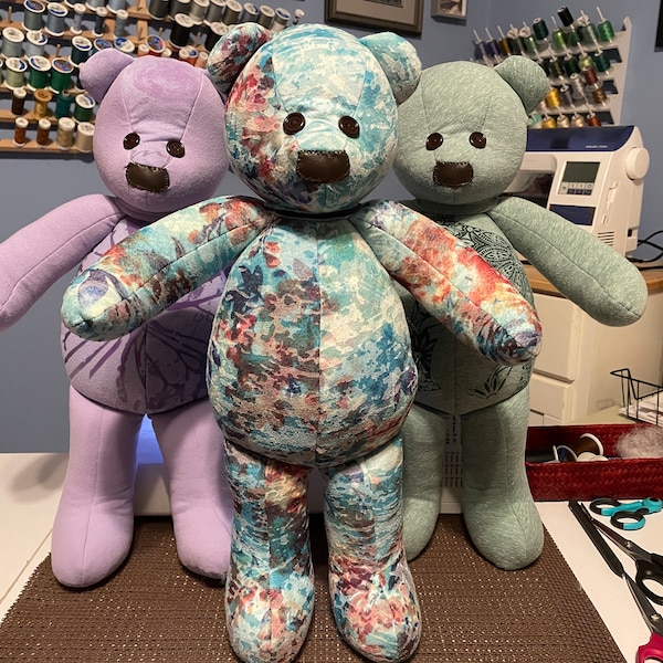 Memory Bears (made from clothing of love ones)