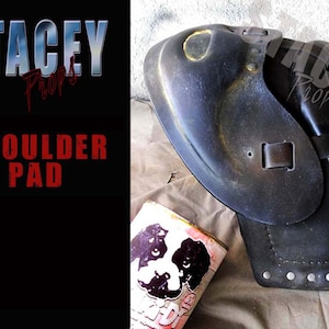 Mad Man ( the Road W /Beyond T style ) inspired wearable handmade shoulderpad prop for leather jacket