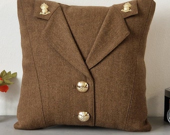 Upcycled Royal Artillery No2 Female Dress uniform cushion